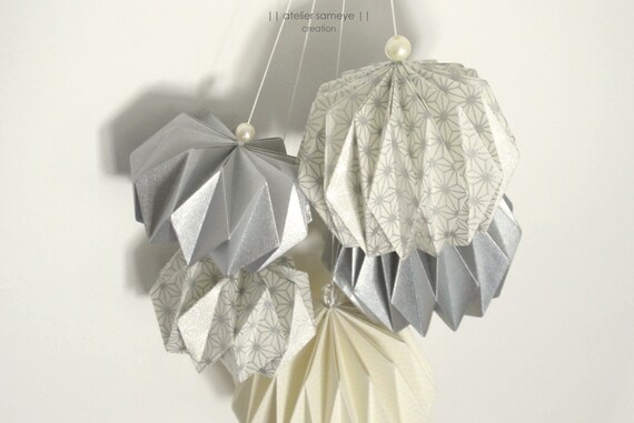 Cluster Mobile Origami Kugel Handgemachte Papier Hochwertige Schneeflocke Thema Dekoration Noel Haus