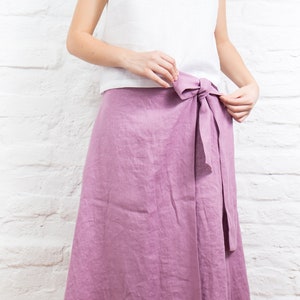 Long linen wrap skirt FAY. Maxi skirt, circle skirt, linen skirts, maxi linen skirt