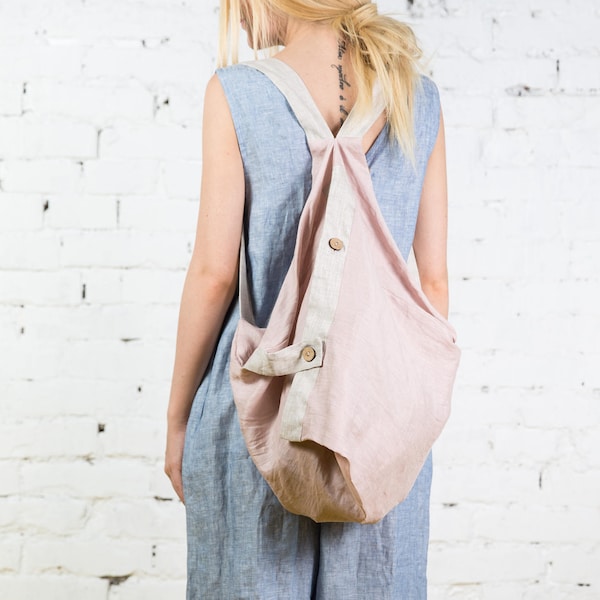 Linen shopping bag, Linen beach bag, Natural linen, Vegan bag, Big tote bag, Summer bag, Linen tote bag