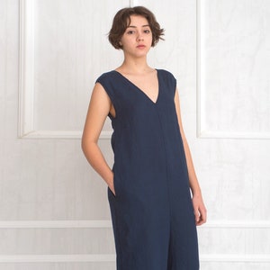 Linen womens clothing linen jumpsuit ELLA linen romper womens overalls linen overalls women plus size linen pants wide leg linen pants