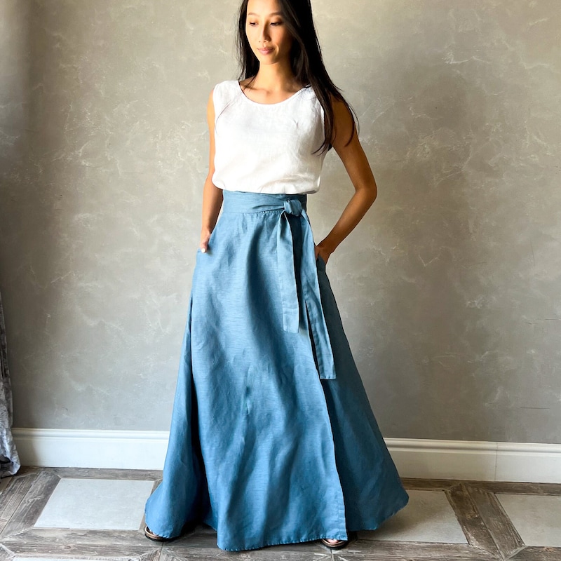 High Waist Floor Length Skirt