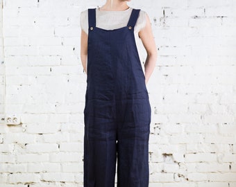 Linen romper KAIA linen overalls women womens overalls loose overalls summer jumpsuit salopette womens jumpsuit linen clothing linen pants