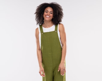 Linen Jumpsuit KAIA / Linen Overalls Women / Linen Clothing for Women