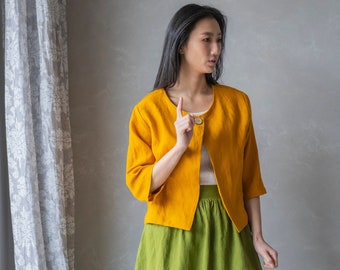 linen bolero jacket