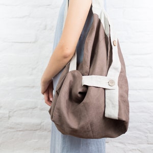 Linen bag, canvas backpack, boho bag, canvas tote bag, grocery bag