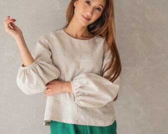 Beimuc Women's Lightweight Tunic Sweater - Loose Fit Long Sleeve Top With High Low Hem (Caramel, Large)