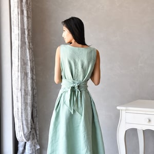 Linen Multiway Dress, Linen Maxi Dress, Sleeveless Linen Dress, Convertible Dress DAPHNE, Linen Clothes for Women