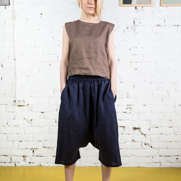 Linen Shorts Women WENDY / Summer Linen Shorts / Summer Linen Pants