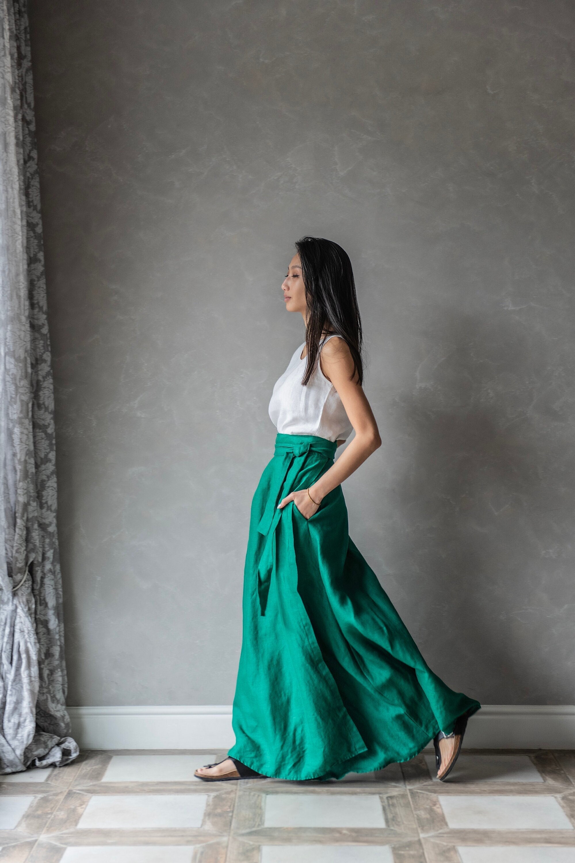 【BAON】Bopa Patch Balloon Pintuck Long Skirt BAON】Bopa Patch Balloon Pintuck Long Skirt (BAON/スカート