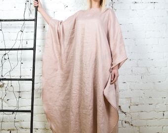 Loose Linen Dress BIANKA / Linen Oversize Dress / Large Linen Dress / Maternity Linen Dresses