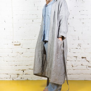 Linen Bathrobe Linen Robe Bath Robe Long Linen Robe Woman - Etsy