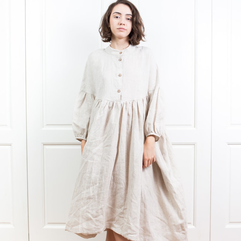 Linen Dresses FAIRY Linen Maxi Dress White Linen Dress | Etsy