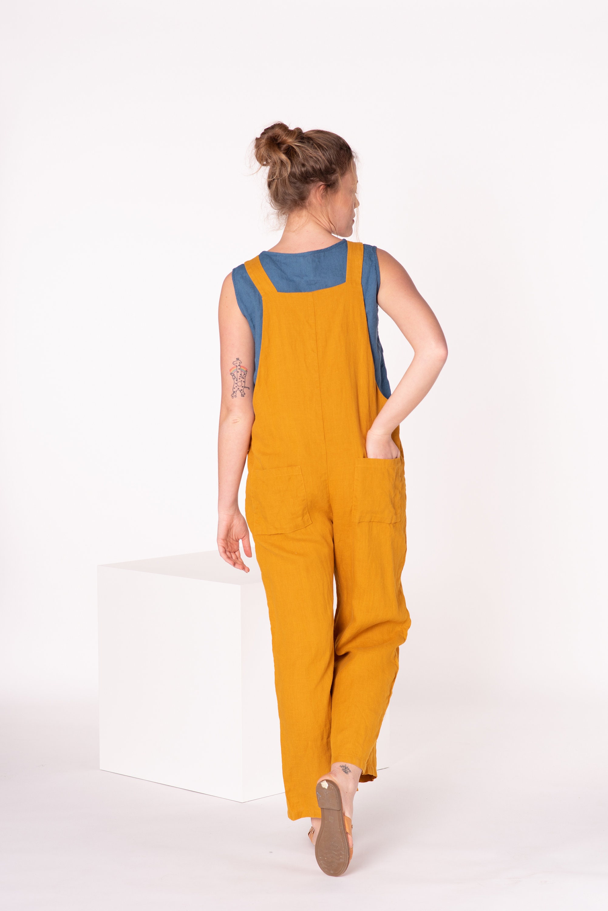 Linen Dungarees KAIA / Linen Jumpsuit Women / Linen Overalls | Etsy