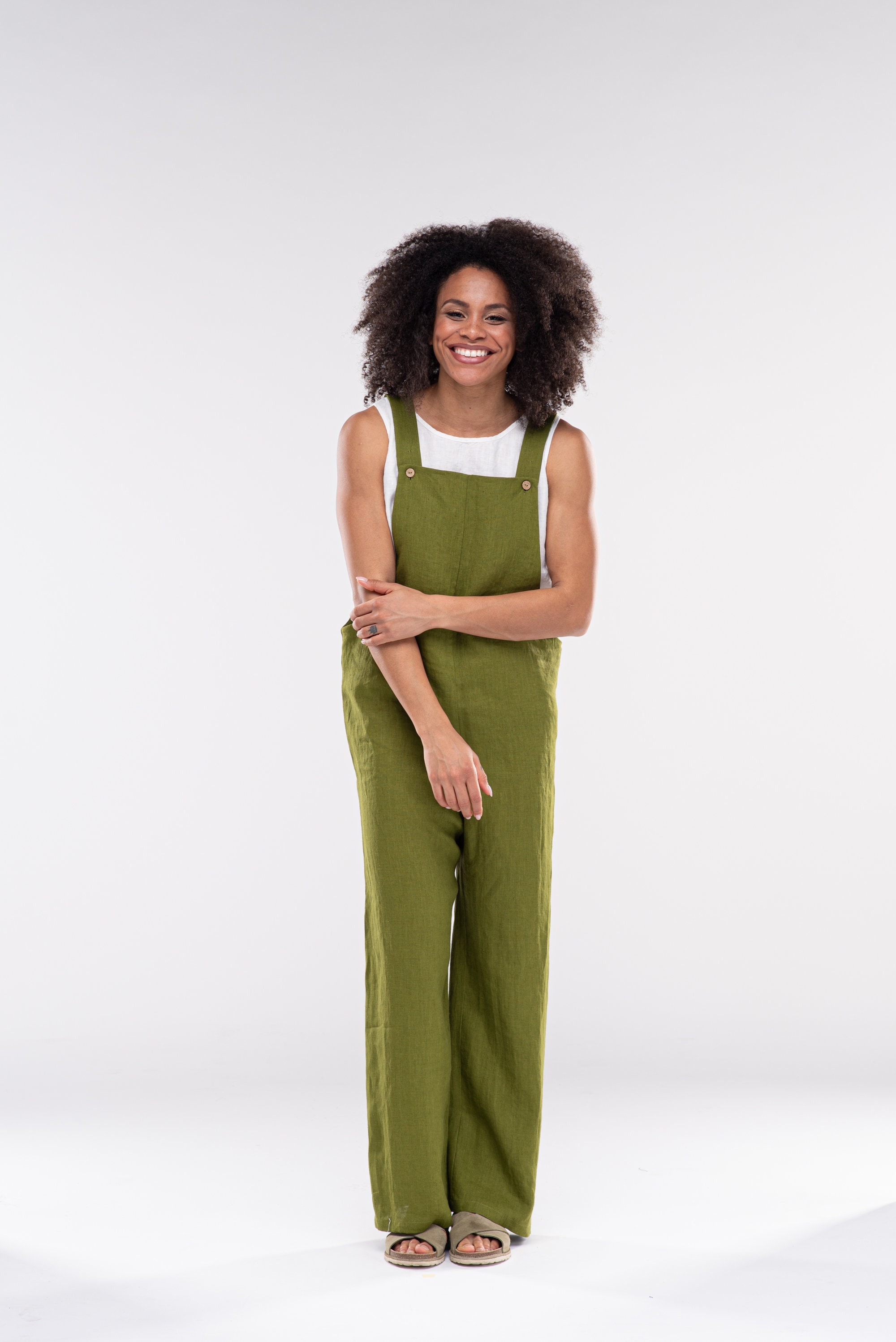 Linen Jumpsuit KAIA / Linen Overalls Women / Linen Clothing for