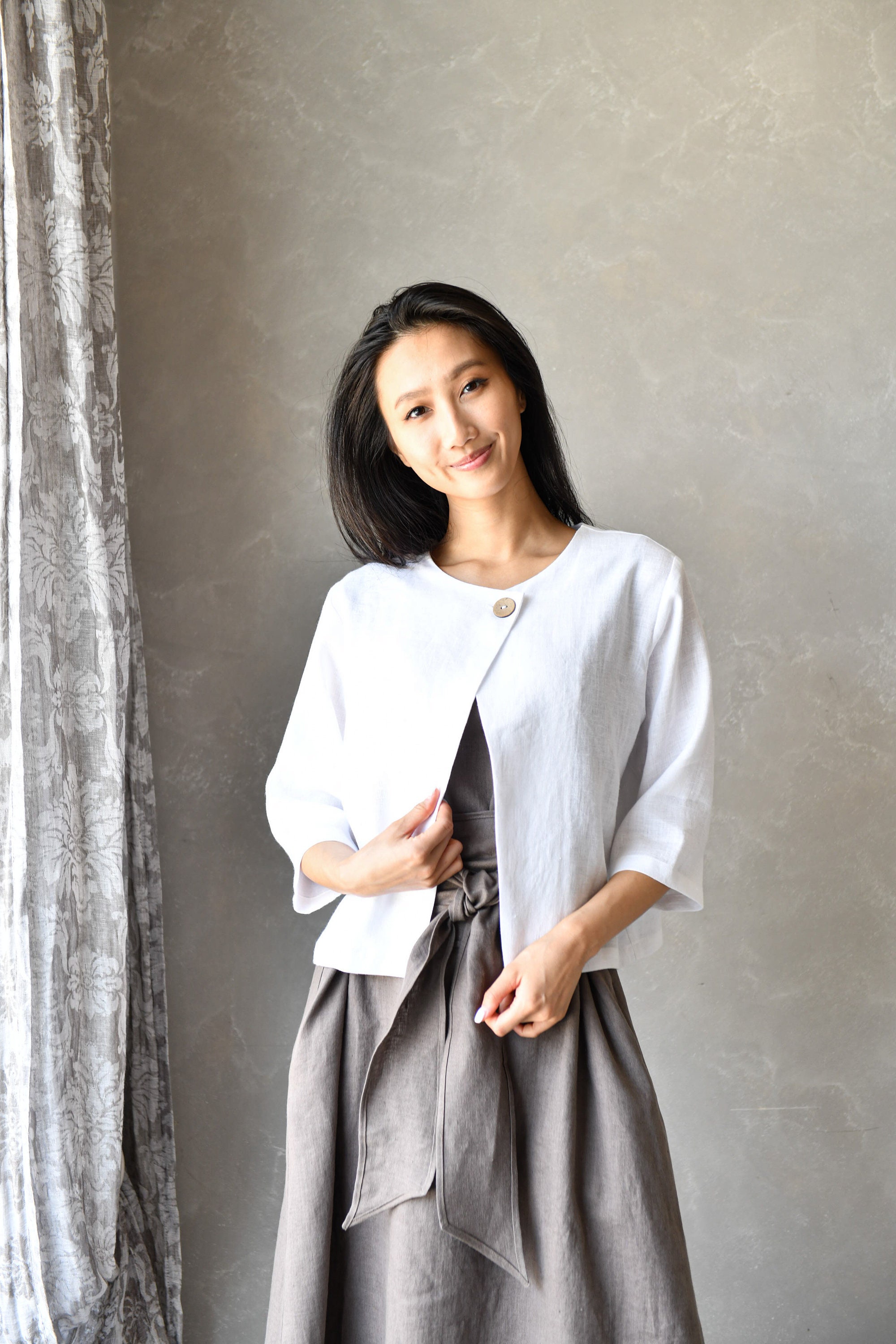 Linen Bolero Jacket, Linen Crop Top, Short Linen Coat, Linen Linen Bolero Jacket, Linen Crop Top, Short Linen Coat, Linen