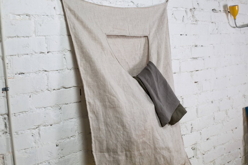 linen laundry bag large linen bag LH0009 natural linen storage basket hanging linen bag home linen bag linen laundry Large home bag
