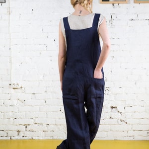 Linen Jumpsuit Women, Linen Dungarees, Sleeveless Linen Jumpsuit, Linen Overalls, Plus Size Overalls, Women Linen Romper KAIA / CLR