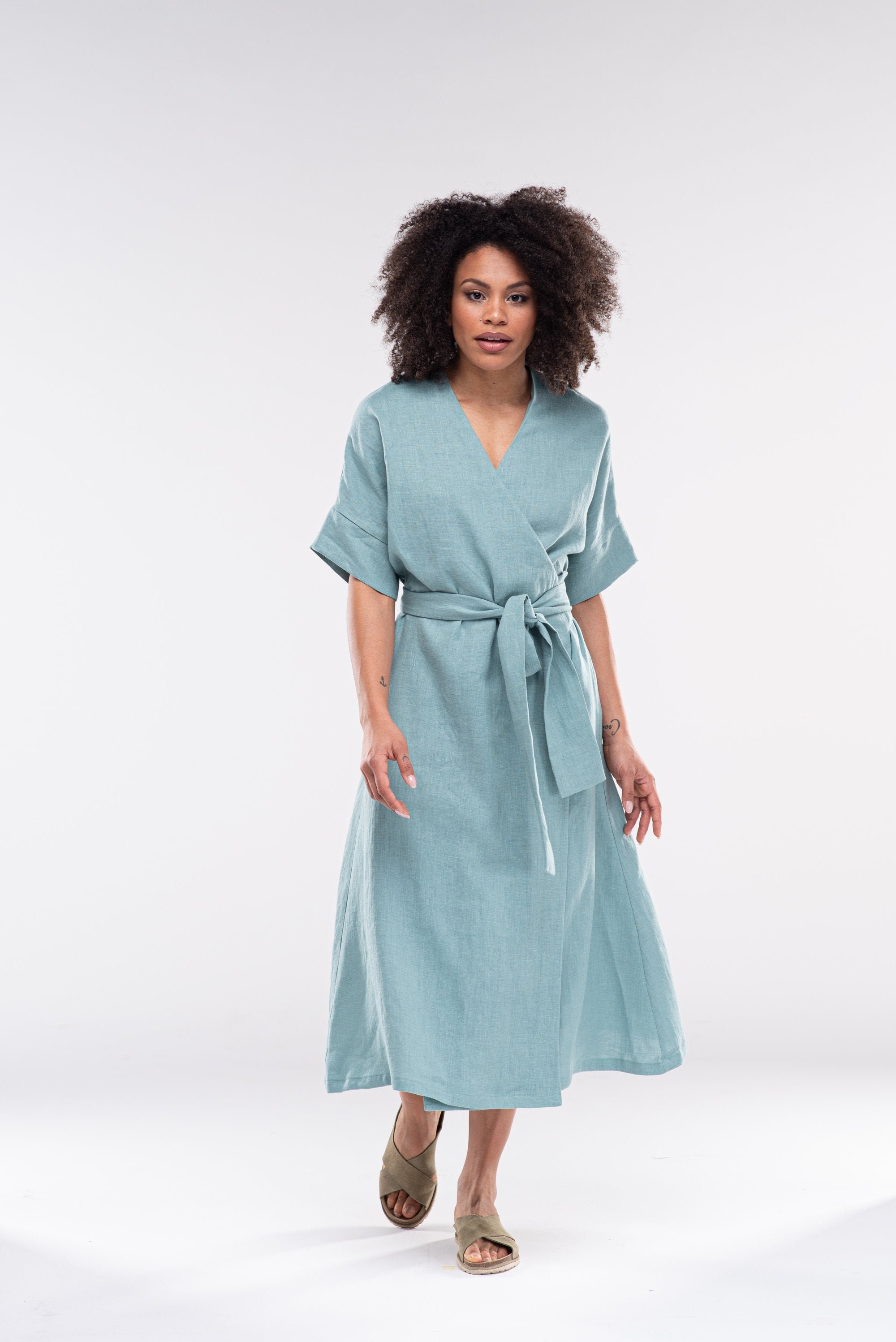 loose linen tunic dress Women's Linen Tunic Dress