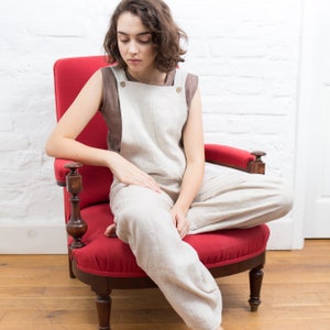 Linen jumpsuit women KAIA / Linen overalls