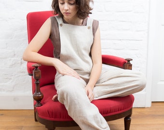 Linen jumpsuit women KAIA / Linen overalls