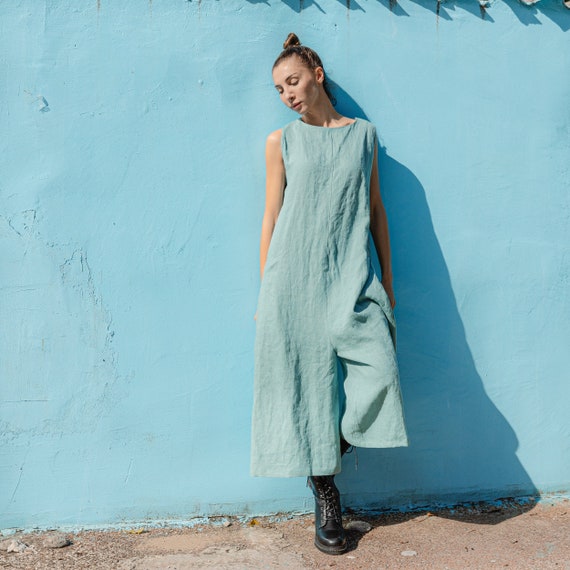 Linen harem jumpsuit hotsell