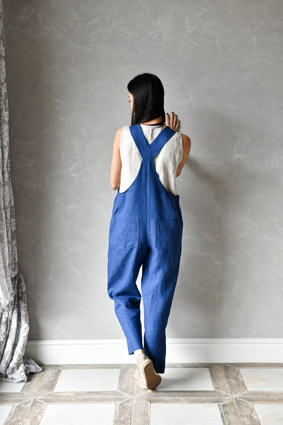 Harem sales jumpsuit linen