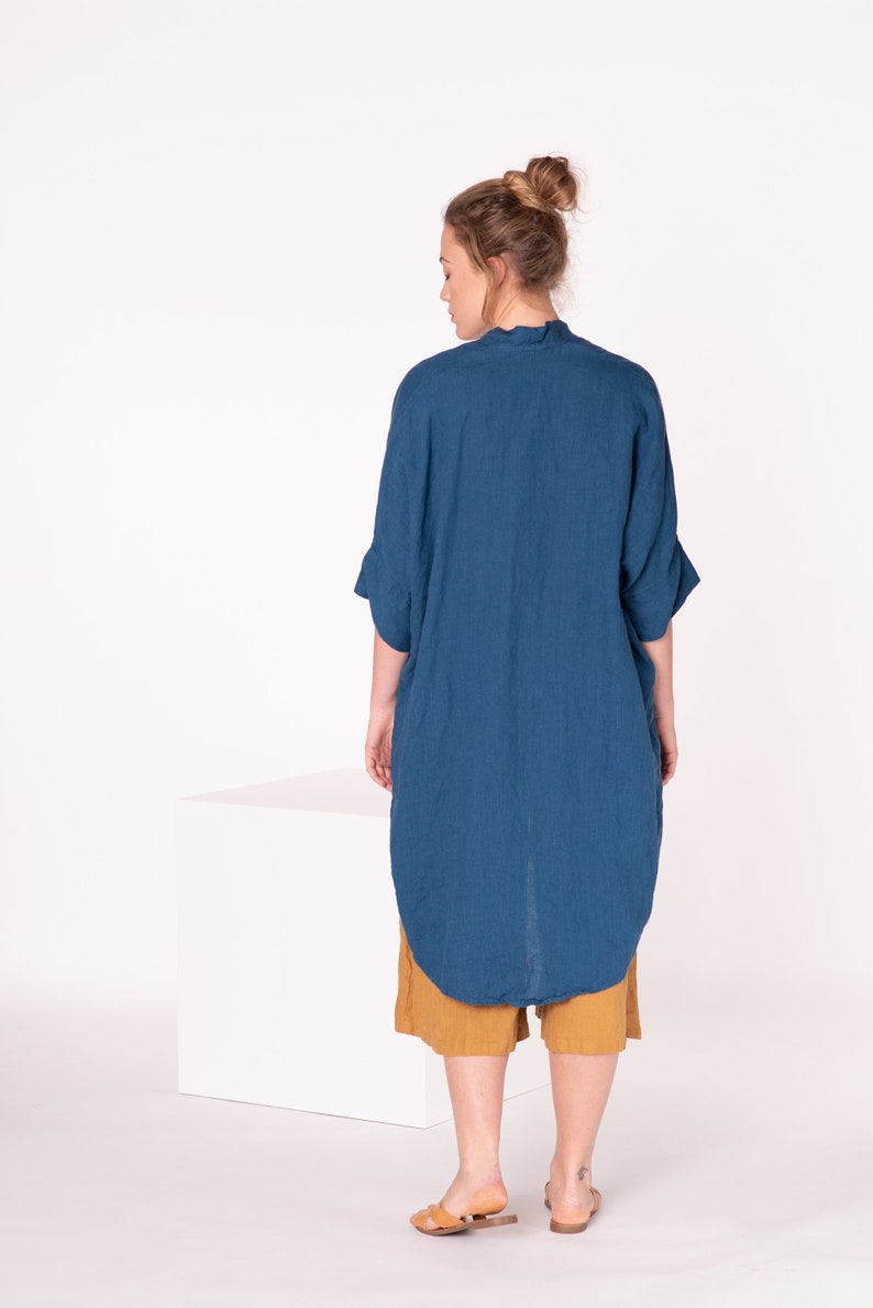 Linen jacket women ODETTE / Linen kimono jacket / Linen robe Etsy