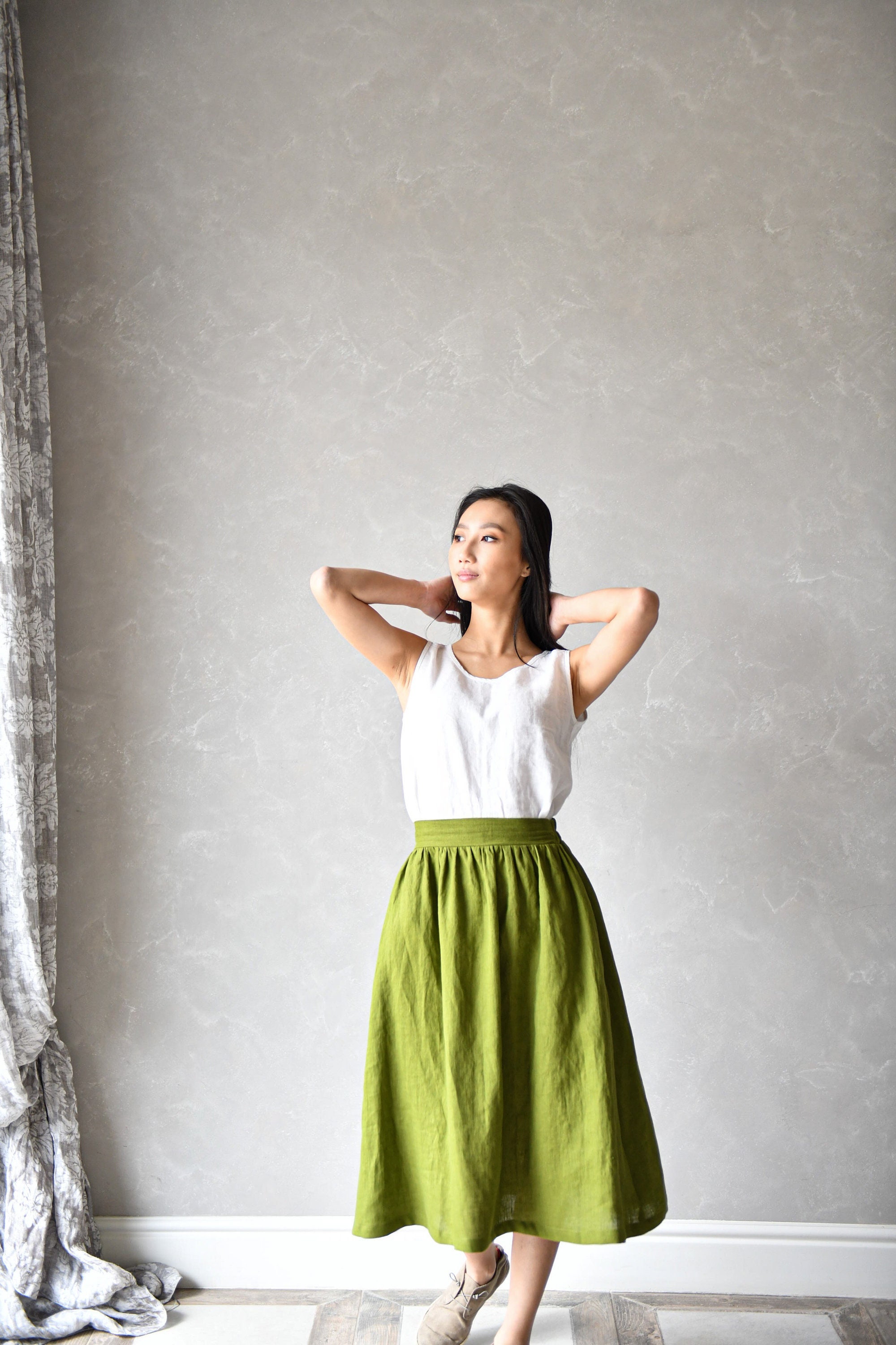 Aubrey wrap midi skirt 2025