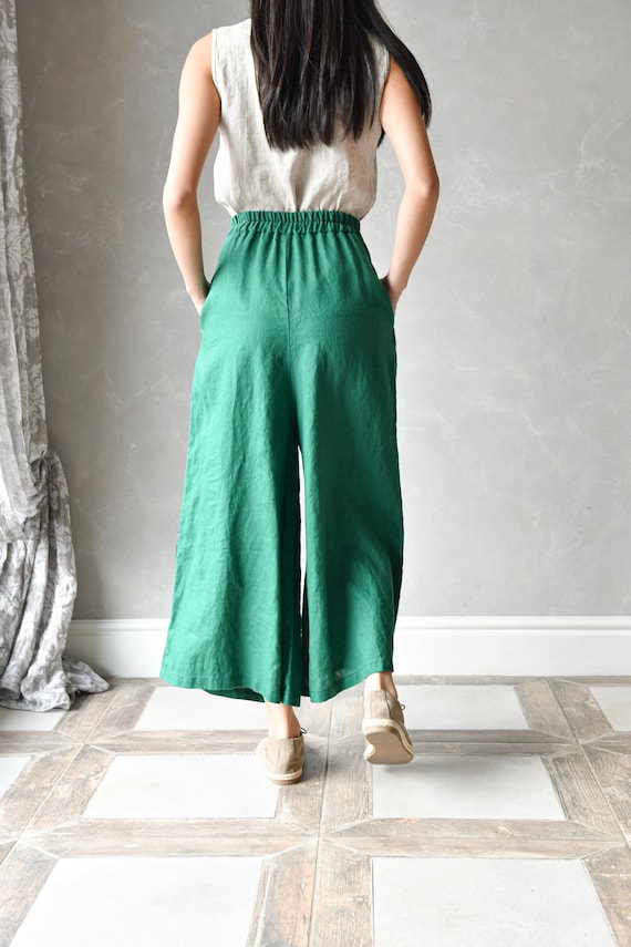 Linen Palazzo Pants, Linen Pants Women, Linen Wide Leg Pants