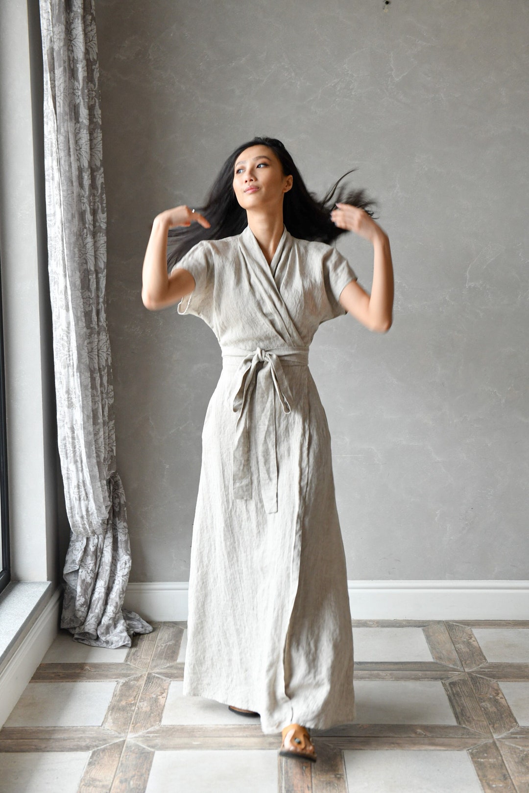 WIRROW Linen cotton long dress かぐれ WIRROW のコットンリネン – 吉祥寺 Promenade｜プロム・ナドゥ