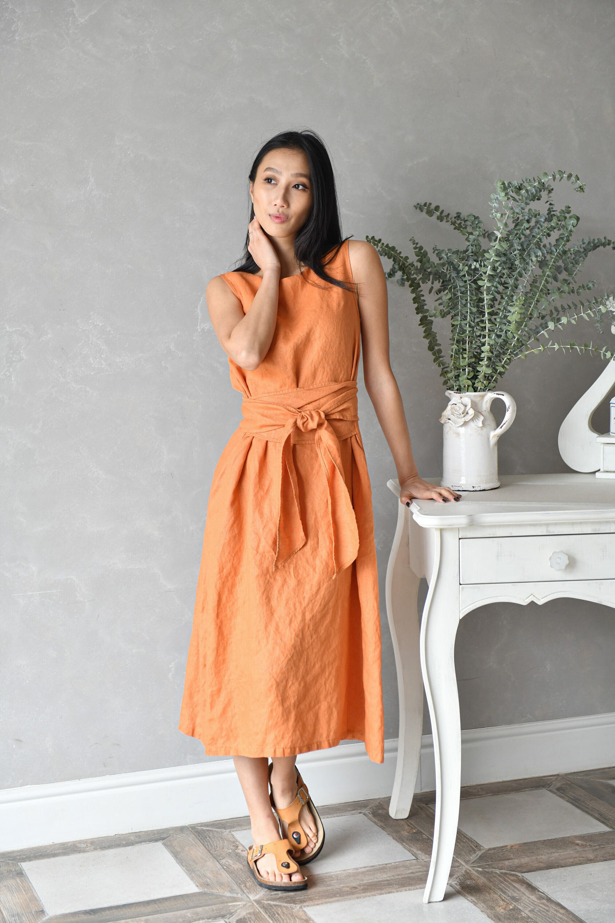 Linen Multiway Dress, Wrap Linen Dress, Convertible Summer Dress, Linen Sundress, Linen Beach Dress Daphne, Linen Clothes for Women