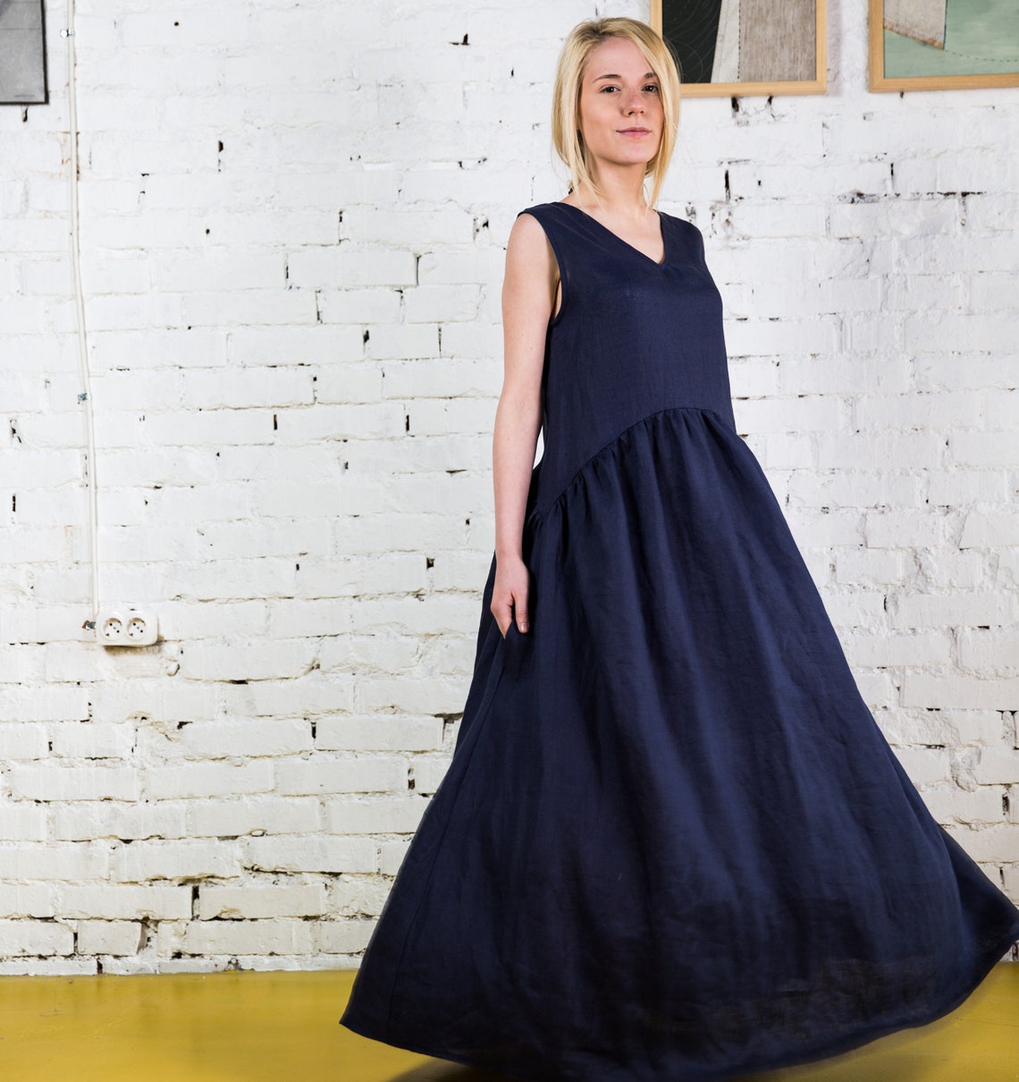 Naida Dress - Linen Blend main image 0