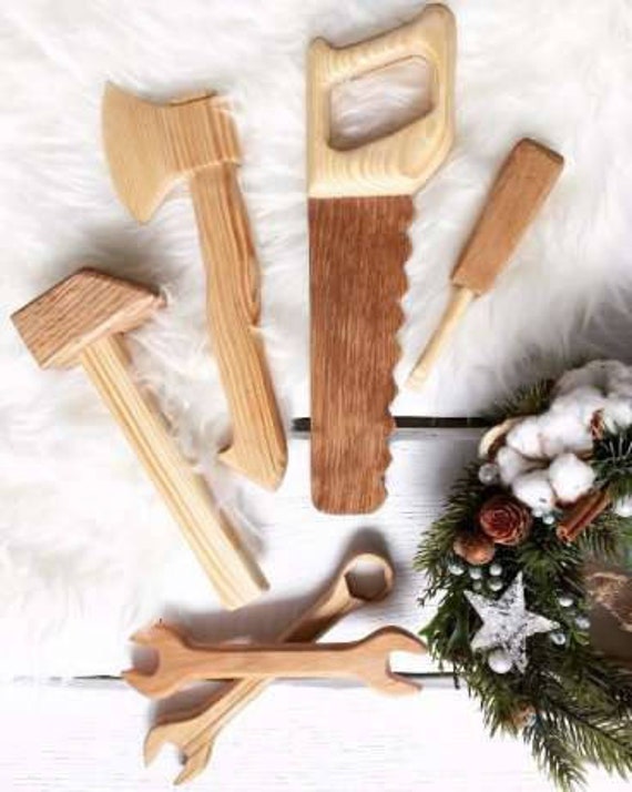 Wooden Kids Tool Set 6pcs Realistic Kid Tool Set without Toy | Etsy