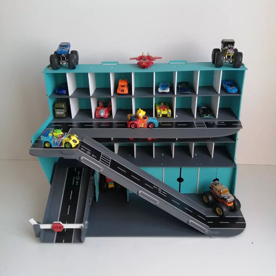 Buy Wooden Car Shelf, Toy Car Storage, Toy Garage, Wooden Toy Garage,  Wooden Garage Online in India