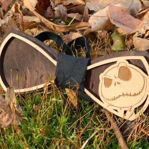 Houten naam gegraveerde vlinderdas hout bowtie gift box beste man lederen vlinderdas houten mens vlinderderijen nachtmerrie voor kerstmis stijl cartoon cadeau