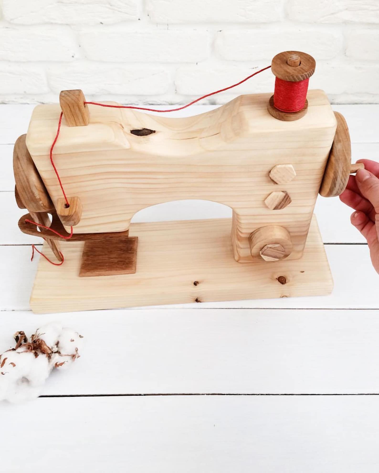 Wooden Toy Sewing Machine Pretend Play Toy for Kids Etsy