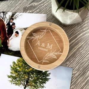 Wooden USB flash drive, Wood USB drive box, Wedding memory box, Wedding USB couple gift, Wedding gift, Anniversary gift, Birthday gift