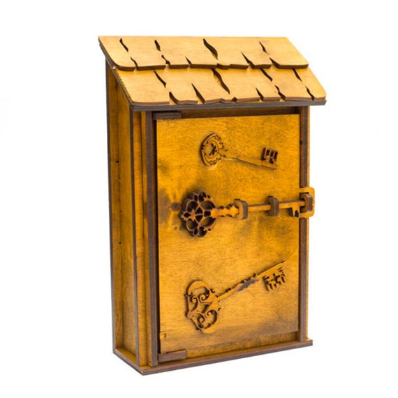 Wooden Key Box Gate 3d Vintage Style Cabinet Great Decoupage Wall Decor Wooden Key Box Gate 3d Vintage, Key Cabinet Wood