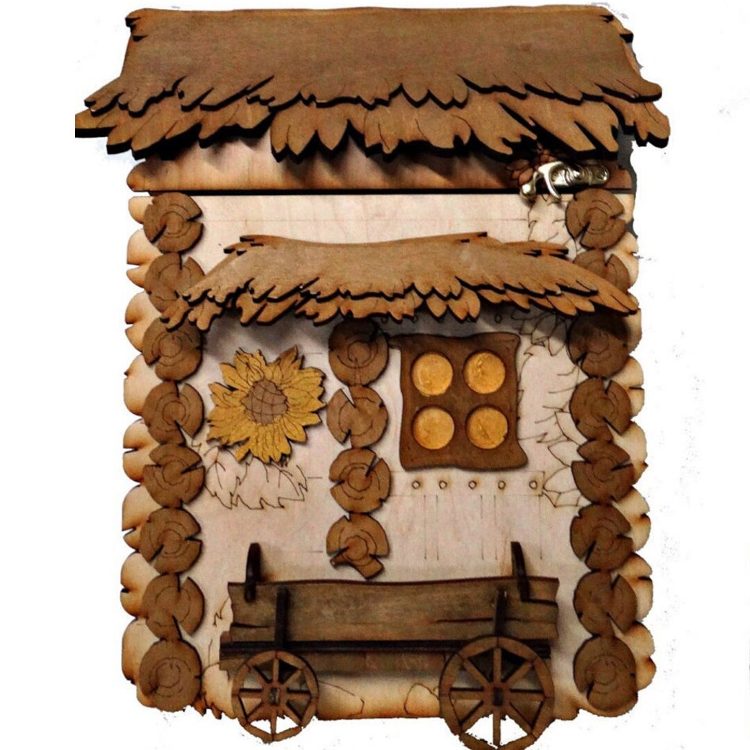 Wooden Key Box "hatka 3d" - Vintage Style Key Cabinet/ Great Decoupage ...