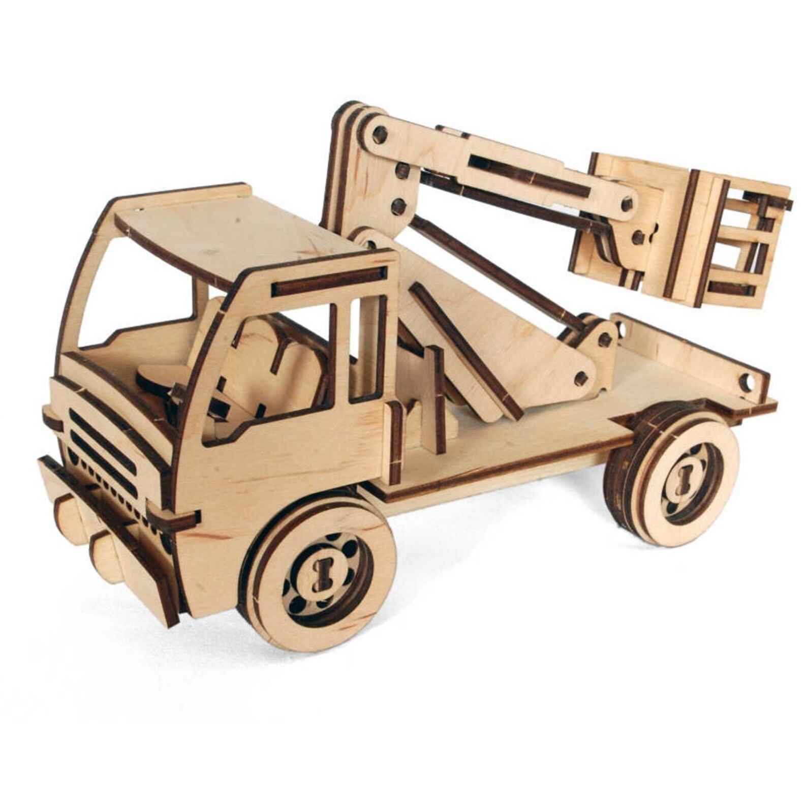 3D Wooden Laser Cut Construction Kit Auto Tower Car Truck Platform
