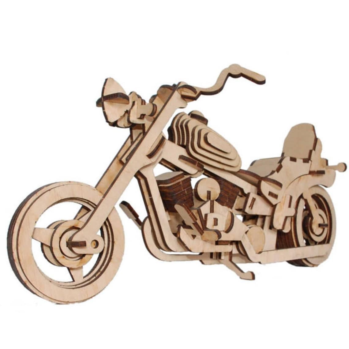 3D Laser Cut Construction Kit Harley Davidson Motorcycle Model From