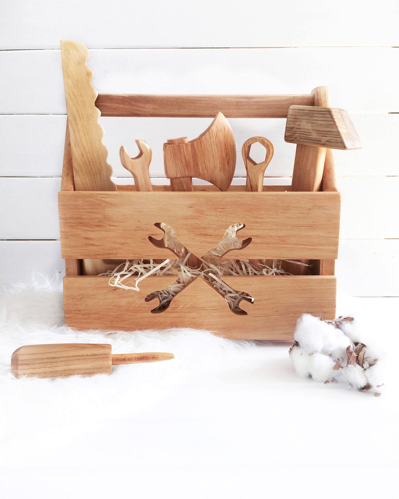 Wooden Kids Tool Set 6pcs Realistic Kid Tool Set With Toy - Etsy