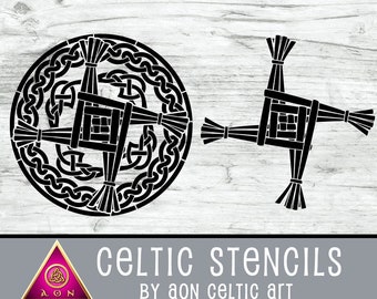 CELTIC STENCILS - Brigid's Cross - Fancy | Irish - Cricut - Silhouette - Knots - Fantasy - svg Cut File - Clipart - Clip Art - Download