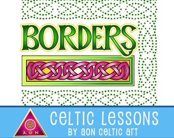 Celtic Knot Drawing Guide, Borders and Corners (PDF Download)