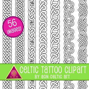 CELTIC TATTOO Clipart - Celtic ARMBAND Designs | Flash - Coloring - Knots - Fantasy - Irish - Clip Art - Download