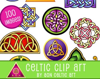 CELTIC Clipart Theme Pack - Knots 1 - | INVITATIONS - Wedding - Love - Stationary - Hearts - Knot - Irish - Clip Art - Crafts - Journal