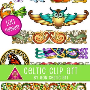 CELTIC Clipart Theme Pack - Animals - | INVITATIONS - Wedding - Love - Stationary - Hearts - Knot - Irish - Clip Art - Crafts - Journal