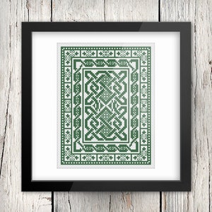 CELTIC Cross-Stitch Pattern- Ireland Forever/Green, Irish Gift, Embroidery, Celtic Xstitch Pattern, Redwork, Blackwork, St Patrick&#39;s Day