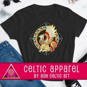 CELTIC Winged CAT - Ladies Fashion Fit T-Shirt