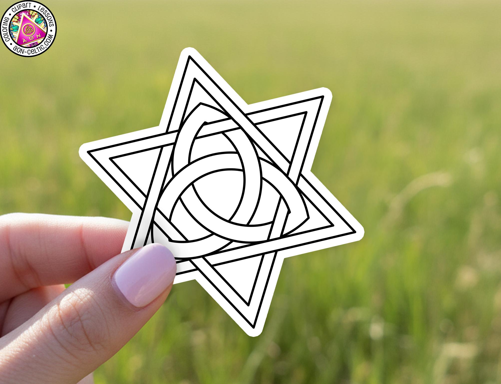 Star of David Sticker: Geometric Mandala Art (glossy Vinyl) - Etsy
